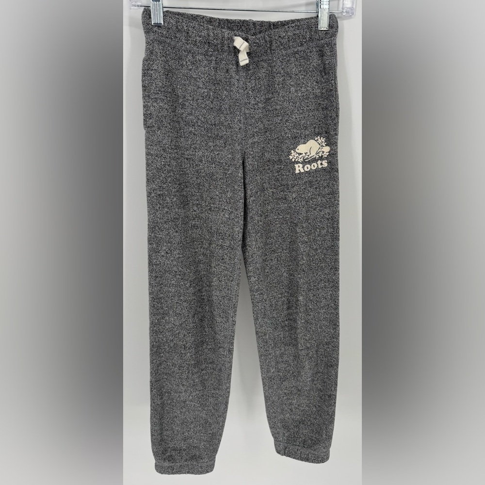 Roots Kids Organic Original Slim Sweatpants in Salt and Pepper